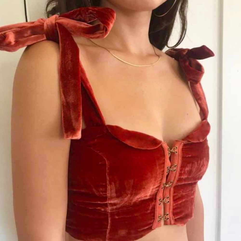 For Love and Lemons Kate Velvet Tank